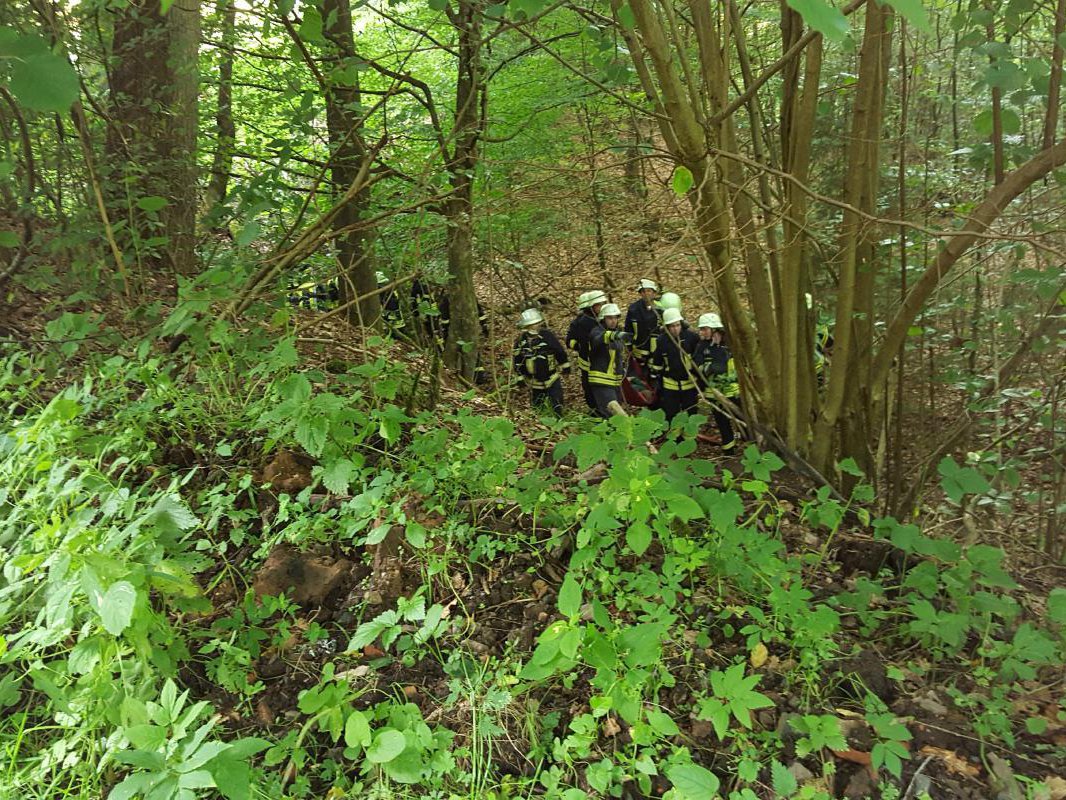 Einsatzübung Wald 29.07.2015 in Rückershausen