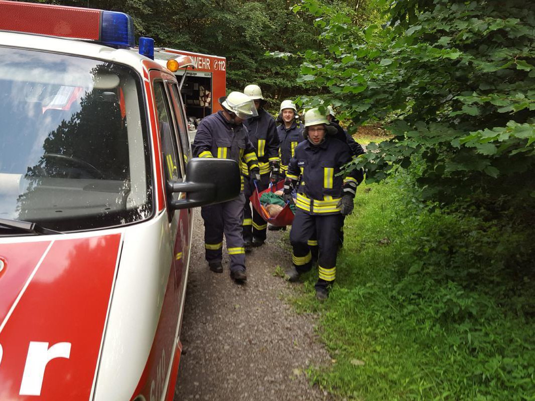 Einsatzübung Wald 29.07.2015 in Rückershausen