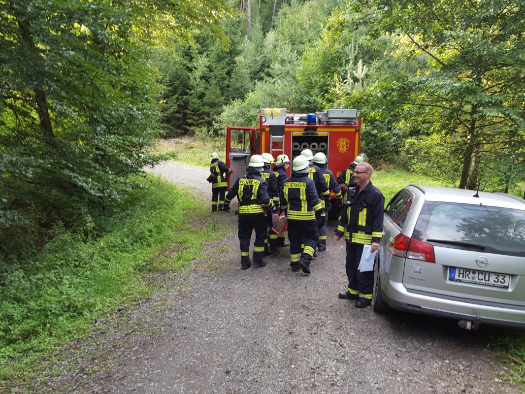 Einsatzübung Wald 29.07.2015 in Rückershausen
