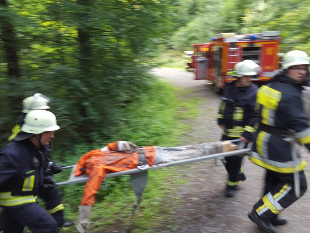 Einsatzübung Wald 29.07.2015 in Rückershausen