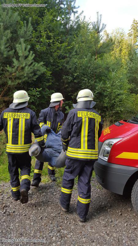 Einsatzübung Wald 29.07.2015 in Rückershausen