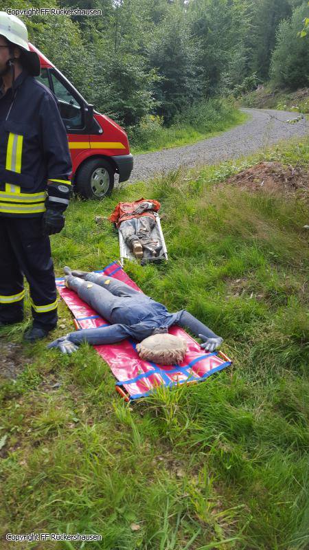 Einsatzübung Wald 29.07.2015 in Rückershausen